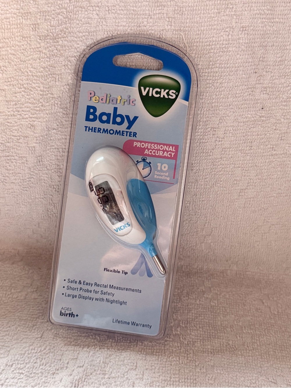 Vicks Pediatric Baby Thermometer - Blue